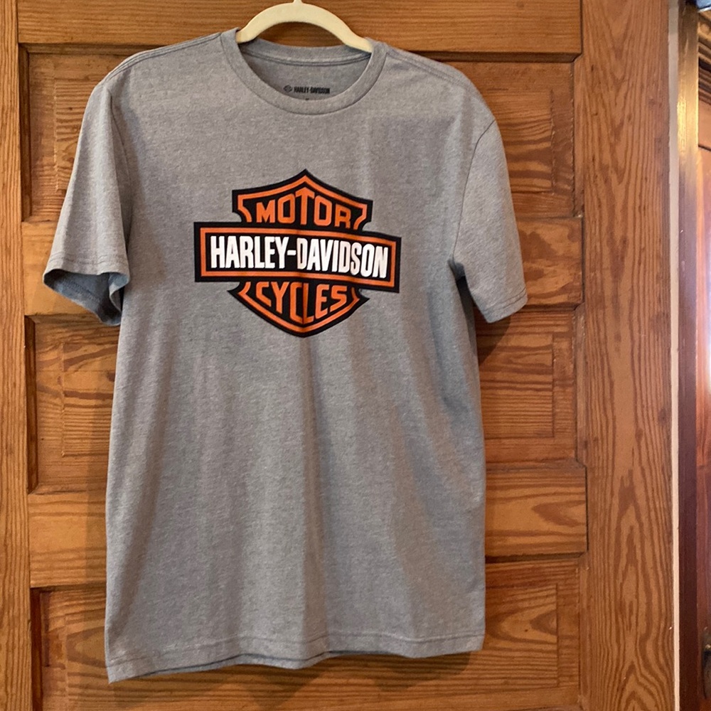 Gray Harley-Davidson Logo T-shirt Med